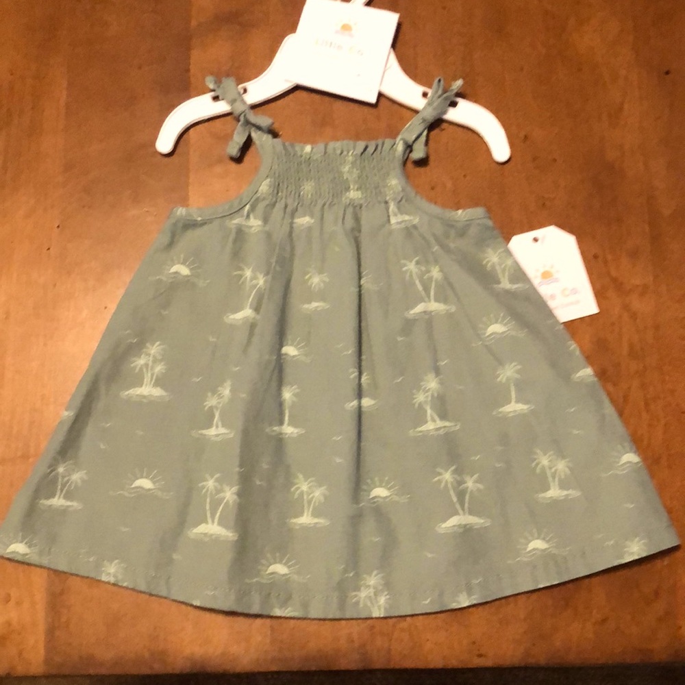 3 months Green palm sunland sleeveless strap dress